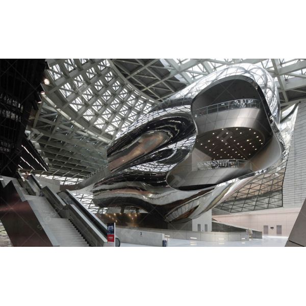 Современная 304 нержавеющая сталь Фасад искусство Скульптура облака для музея