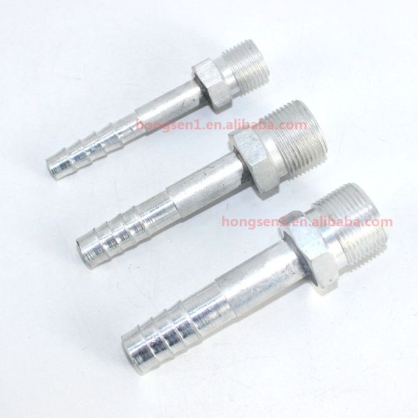 POKKA R134a Pipe Aluminum 3'' 4'' 5'' Car Ac Pipe Joint Straight Outer Thread Connector