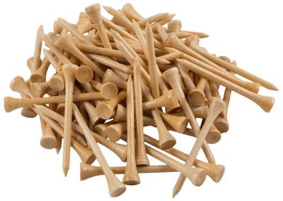 Natural Color Outdoor Exercise Equipment Bulk Wooden Golf Tees Round Shaped