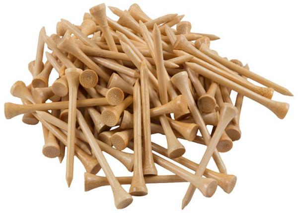 Natural Color Outdoor Exercise Equipment Bulk Wooden Golf Tees Round Shaped