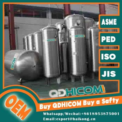High Purity Vertical Compressed Air Receiver Tanks Stainless Steel For Clean Industry
