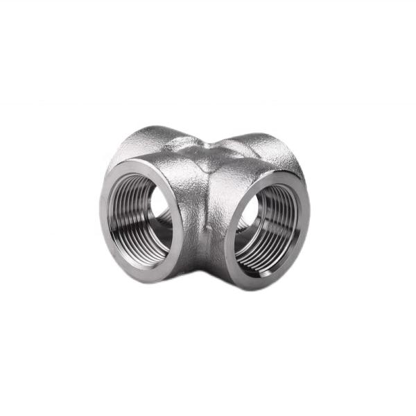 304 316 316L High Pressure Forged Carbon Steel Threaded/SW Cross 1/4''-4.0'' NPT BSPT