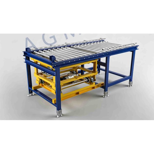Heavy-Duty PLC Controlled Stainless Steel Pallet Conveyor System for Automated Pallet Handling