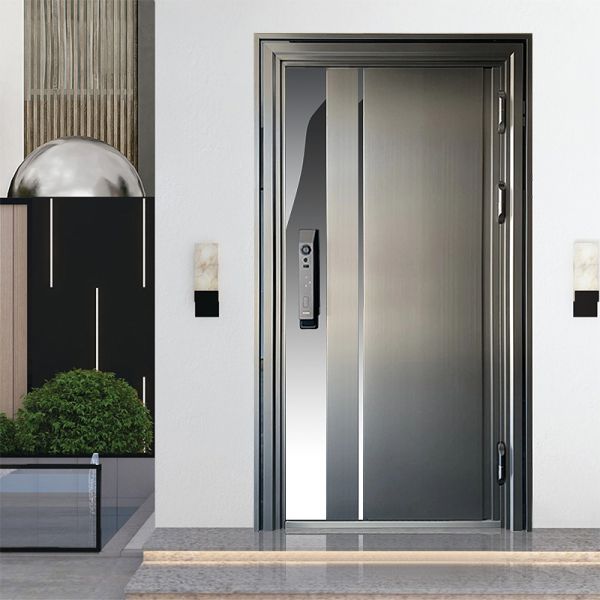 Modern Automatic Security Door Cold Rolled Steel Security Entry Doors For Apartment Office