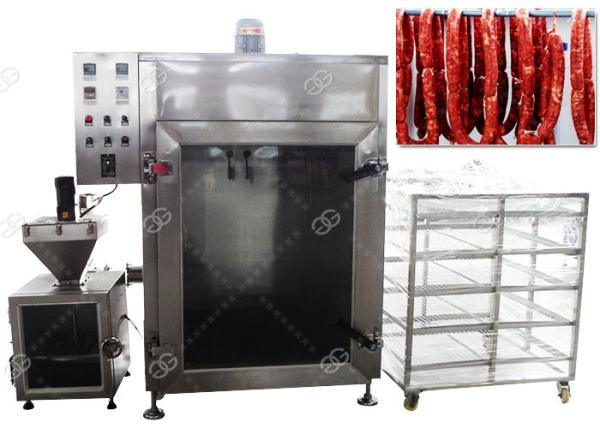 CE Passed Meat Sausage Smoking Machine Automatic Fish Smoke Oven 50KG / H