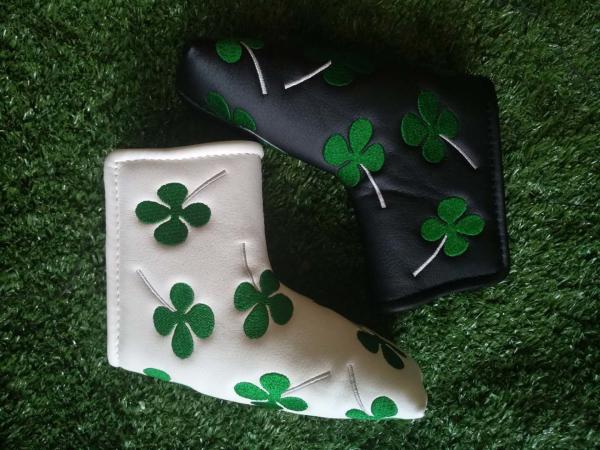 Four Leaf Clover headcover , Golf headcover , golf headcover , putter headcover ,  headcover