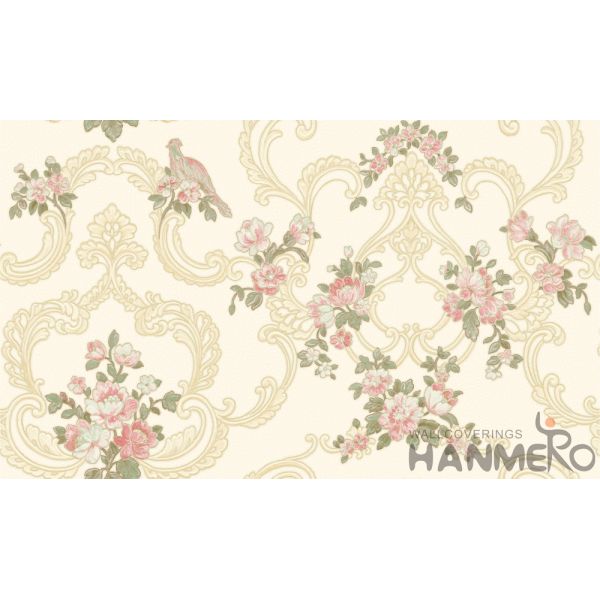 Modern European Floral PVC Wallpaper TV Background Wholesale Prices Unique Technology