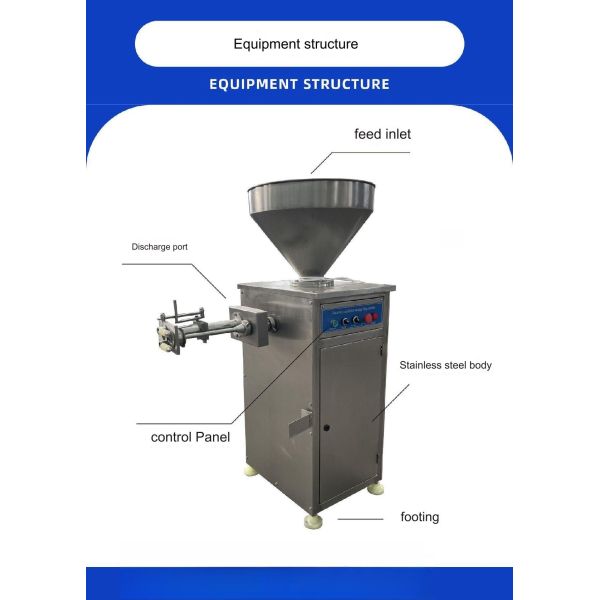 Pneumatic Sausage Stuffing Machine for Hotels Output 300kg/h Supports Customization