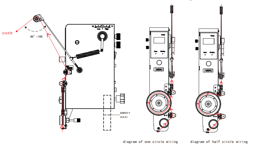 Верхушка в реальном времени связи сети ДИСПЛЕЯ RS485 НАПРЯЖЕНИЯ tensioner SF800-CL 800gf сервопривода/установка нижнего предела