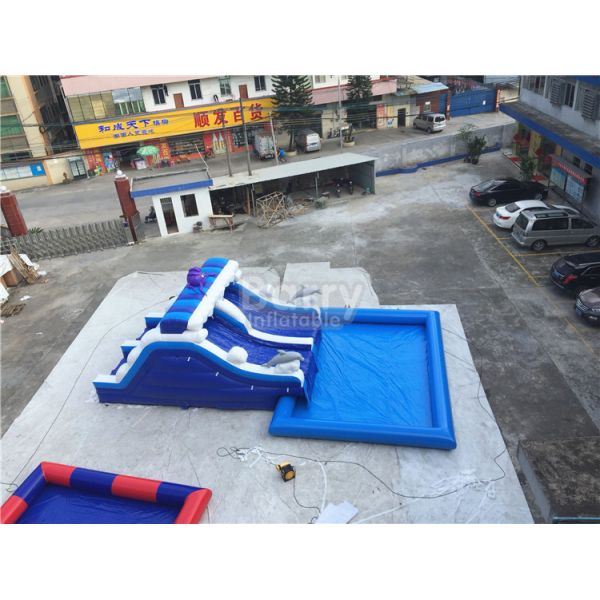Аквапарк задворк голубой волны окончательное раздувное с размером Кустомзид бассейна