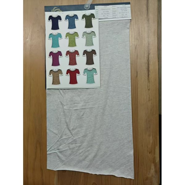 Breathable And Pure Cotton Striped Knit Fabric For T-Shirt