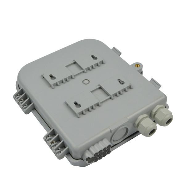 Wall Mounted Fiber Optic Distribution Box Plastic 8 Port For Cassette Splitter