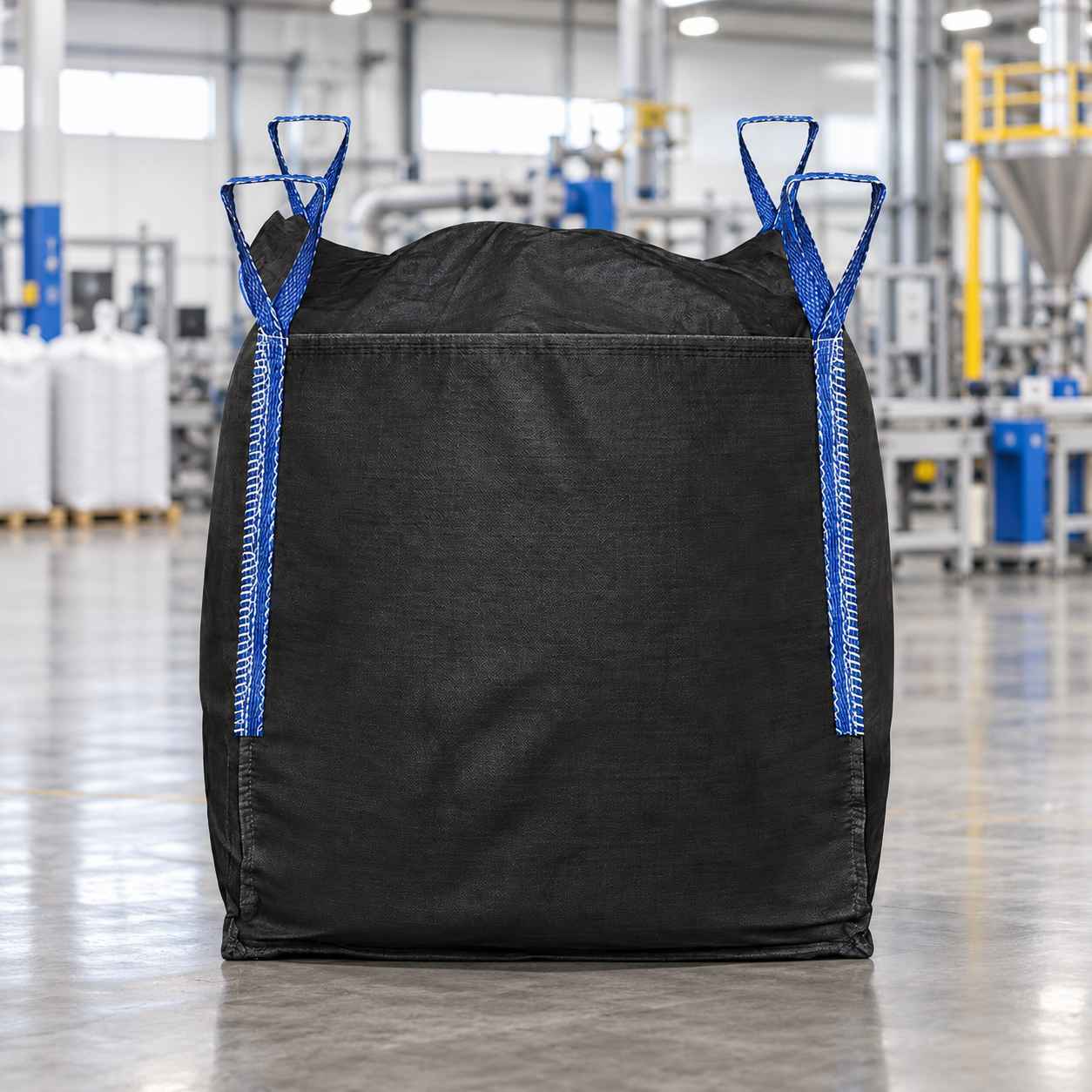 Four-Loop Graphite Powder FIBC Bags With 40 Cm Diamond Loop Stitching