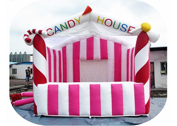12m2 Inflatable Booth Pink White Appearance For Indoor / Outdoor Events