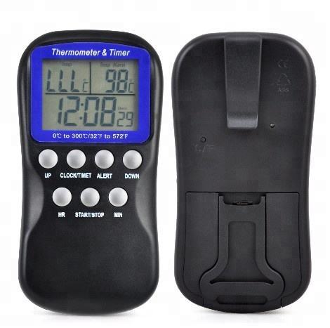 DTH-11 -50 To 300℃ Digital Food Cooking Thermometer, Alarm Kitchen Thermometer With Timer Function For Meat, Milk, Grill, Oven, Smoker, Barbecue