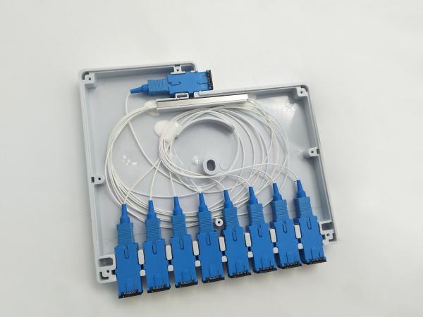 YINGDA 1x8  Optical Splitter Distribution Box IP65 Indonesia Telecom ABS PC SC Connector UL94