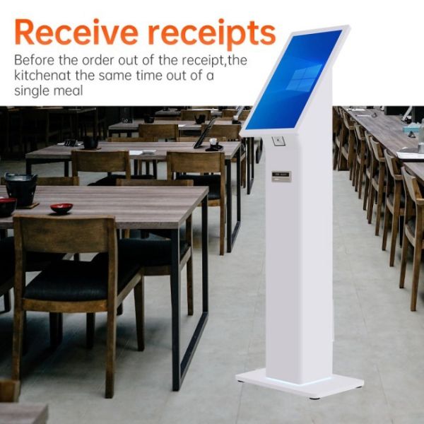 Hot Selling 21.5 Inch Floor-stand Self Service Food Ordering System Custom Multi-payment Methods Secure Payment Kiosk for Car Exhibition