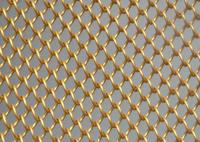 Cortina de malla metálica decorativa de aluminio de oro de 6 mm x 6 mm divisor de habitación personalizable