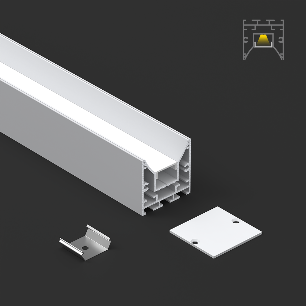 6063 T5 LED Aluminum Profile with High-Heat Dissipation and Customized Length for LED Strip Channel