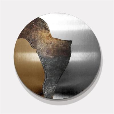Custom Tailored Metal Round Decorative Painting Hotel Villa Entryway Renovation
