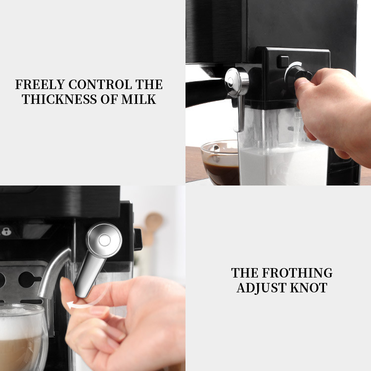 машина кофе компакта 1450W с молоком Frother цистерна с водой 15 Адвокатур съемная