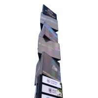 Affichage d'écran LED couleur complète Affichage d'écran publicitaire Cube Outdoor Rotation Affichage profilé