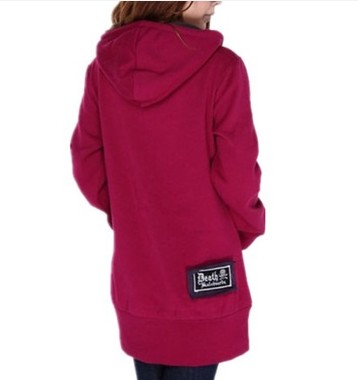 Длинние дамы/фуфайки женщин с капюшоном, хлопок 2 карманн