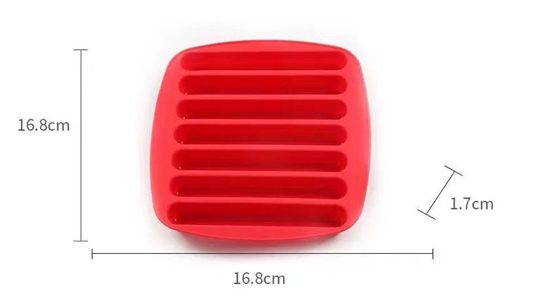 Multiple-color Ice Stick Mould 7 Cavity Silicone Biscuits Chocolate Mold Ice Cube Tray