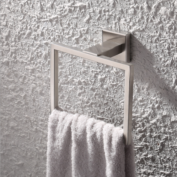 Stainless Steel Towel Ring Rack Tissue Paper Holder Wall Mounted Bathroom Accessories Set