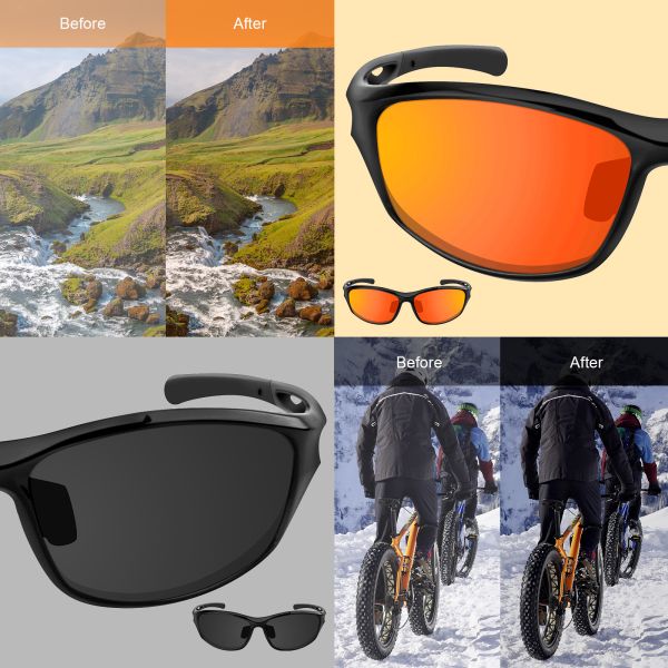 Доказательство обломка поляризовывало покрытие UV400 солнечных очков 100% спорт