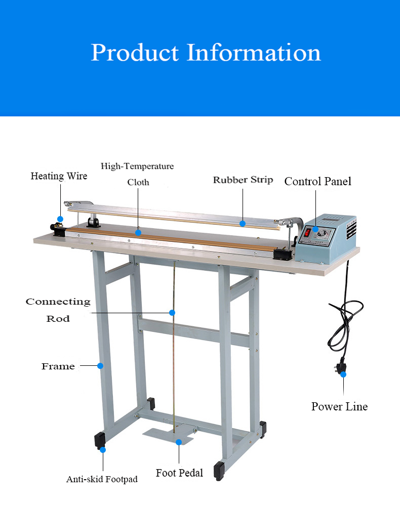 Electric Foot Pedal Operated SF-800 Semi-Auto Heat Film Sealing Machine for Packaging