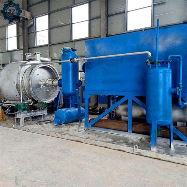 10 Tons Waste Plastic Used Tyre Rubbers Pyrolysis To Fuel Oil Plant For Waste Recycling