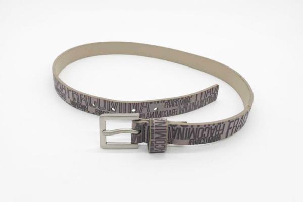 Embossing Letter Childrens Leather Belts 1.8cm Width With Square Shape Buckle