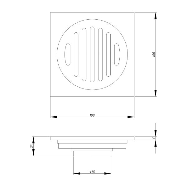 DL-10107 Brass Floor Drain