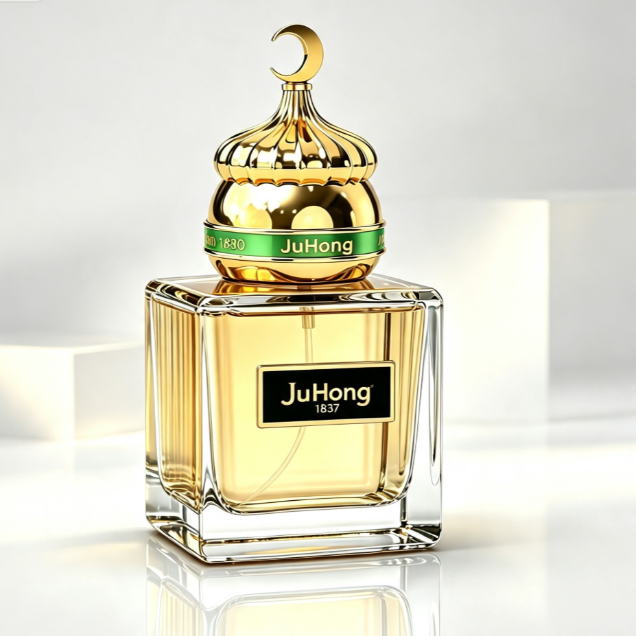 Crescent Moon Zamac Perfume Cap, Arabic Islamic Style Zinc Alloy Fragrance Bottle Lid