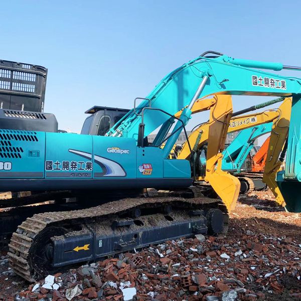 49400kg 243kw Excavadoras usadas Kobelco Sk480 2.3m3 Bucket Crawler 48Ton Gran máquina
