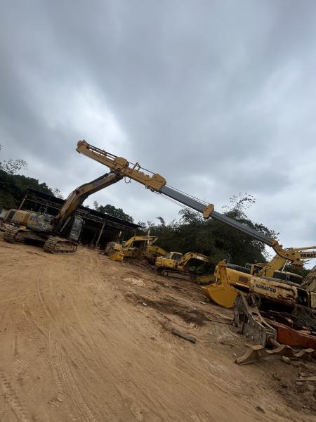 Long Reach Excavator Telescopic Dipper Arm And Boom For Construction PC360 30M