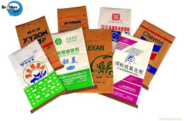 Kraft Paper Laminated PP Woven Bag, Kraft Paper Sack Bags with PP Woven Laminated for Packing Flour, Powder Chemical