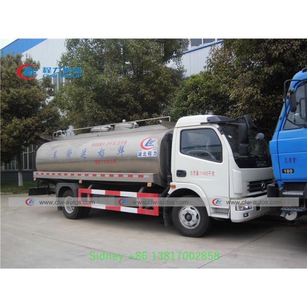 Тележка доставки молока танка нержавеющей стали Dongfeng 4x2 6m3 8m3