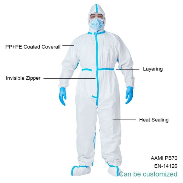XXXL Disposable Medical Clothing , Disposable Medical Protective Suits