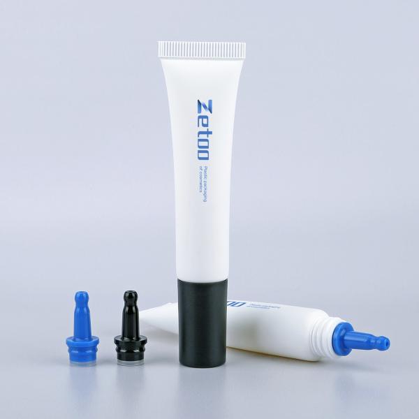 Round Essential Oil Tube Packaging White Plastic Tube Containers 10ml - 25ml With Matt Drip Caps