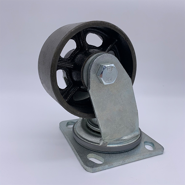 Колеса литого железа рицинусов тяжелого груза винтажные поворачивают на шарнирах верхний рицинус 100mm плиты