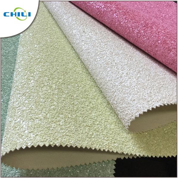 Factory Hot Sale Grade 3 Wallpaper glitter Leather