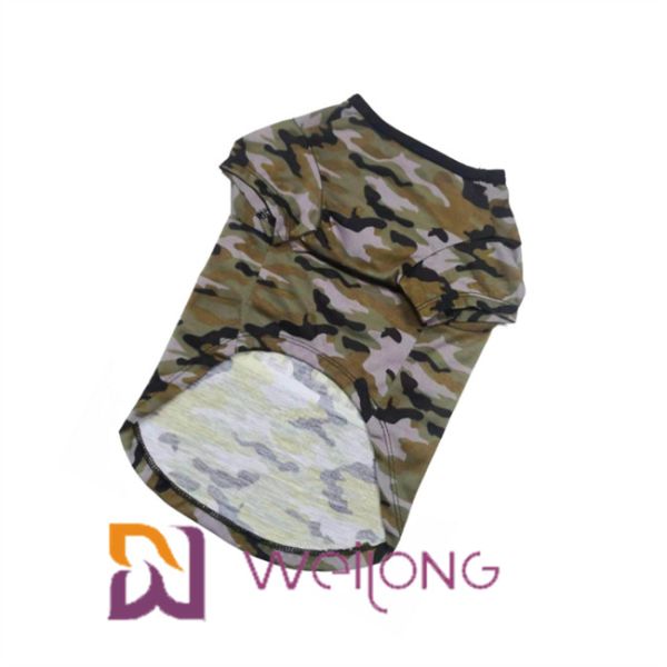 Poly Camo Skull Halloween Pet T Shirt for Dog 100% Poly Jersey  180G