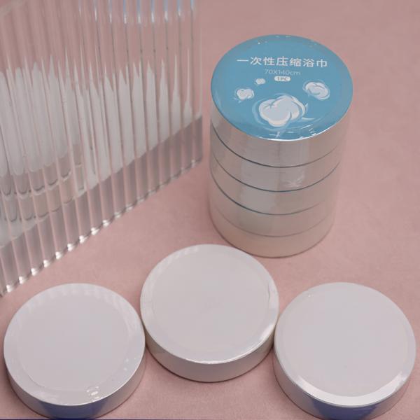 Viscose ronde à usage unique serviette de bain comprimée à sécher rapidement 40 grammes