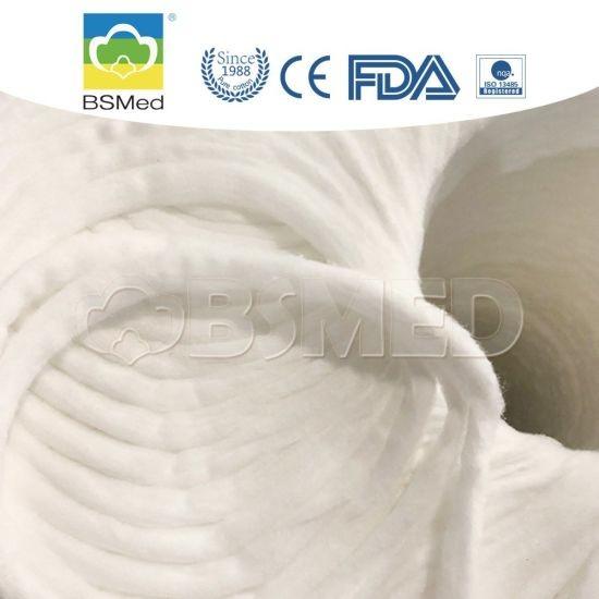 100% de algodão em pedaços de algodão bruto absorvente de pedaços de algodão para cuidados pessoais