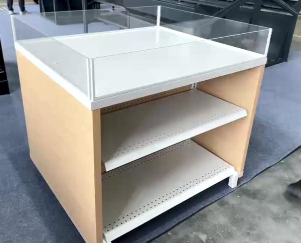 Customizable Size White Retail Display Shelves Weldment 36 X 16