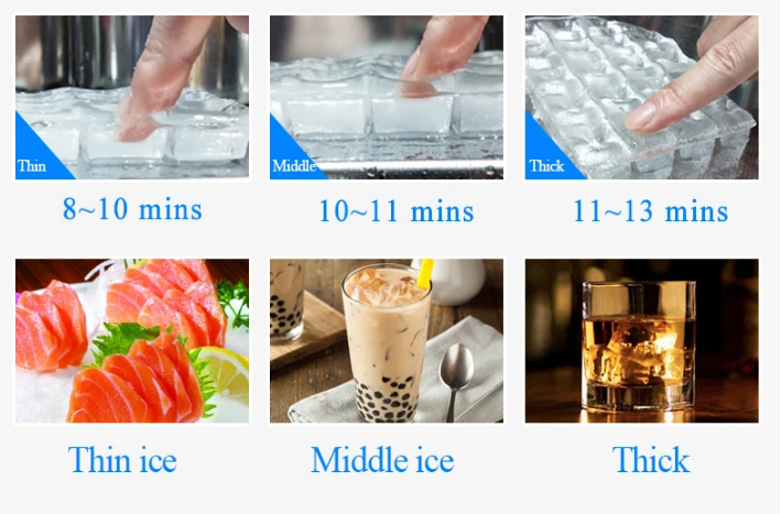 Commercial Combined Type Automatic Ice Cube Maker with 300Kg Ice Storage Capacity