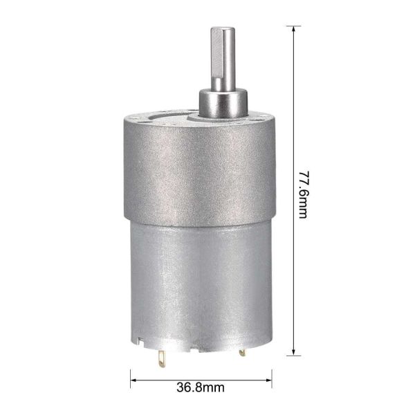 Pure Metal 24V DC Gear Motor for Treadmill Waterproof Feature Speed Range 12-1600r/min