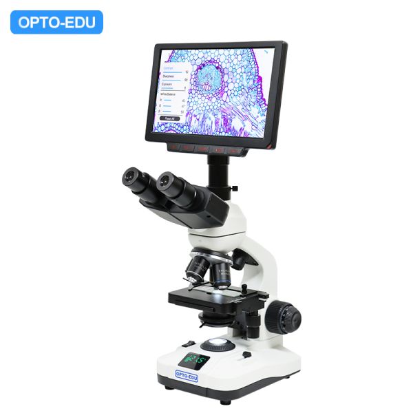 OPTO-EDU A33.5110 9 LCD Digital Microscope with 12M Resolution WF10x and WF16x Eyepieces